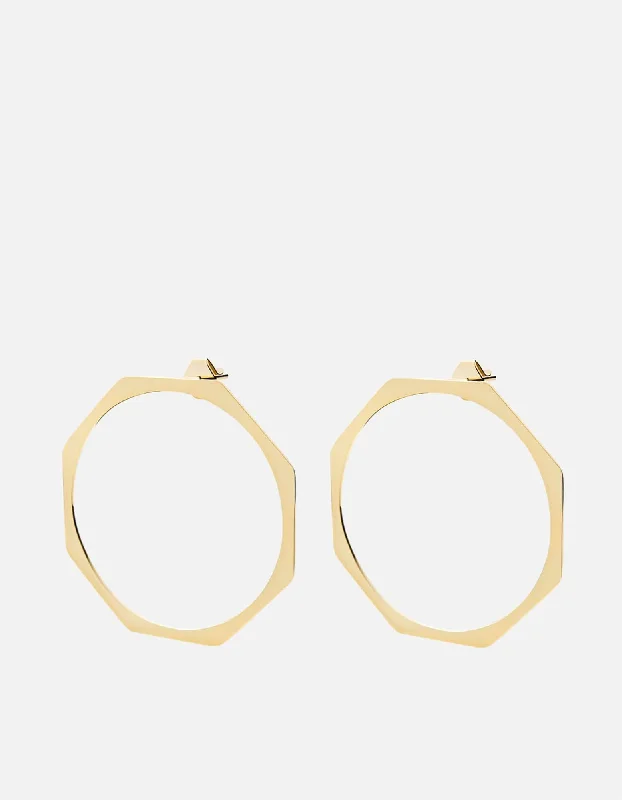 Ponti Earrings, Gold Vermeil