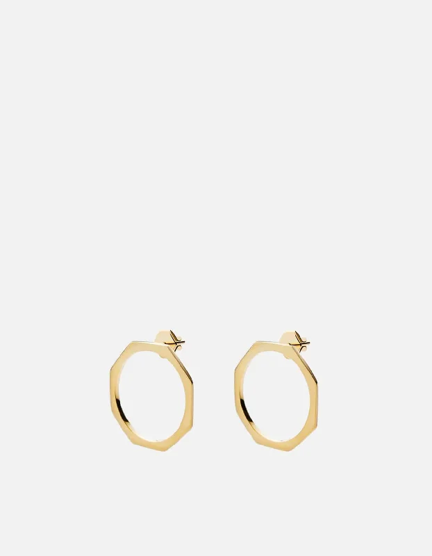 Ponti Earrings, Gold Vermeil