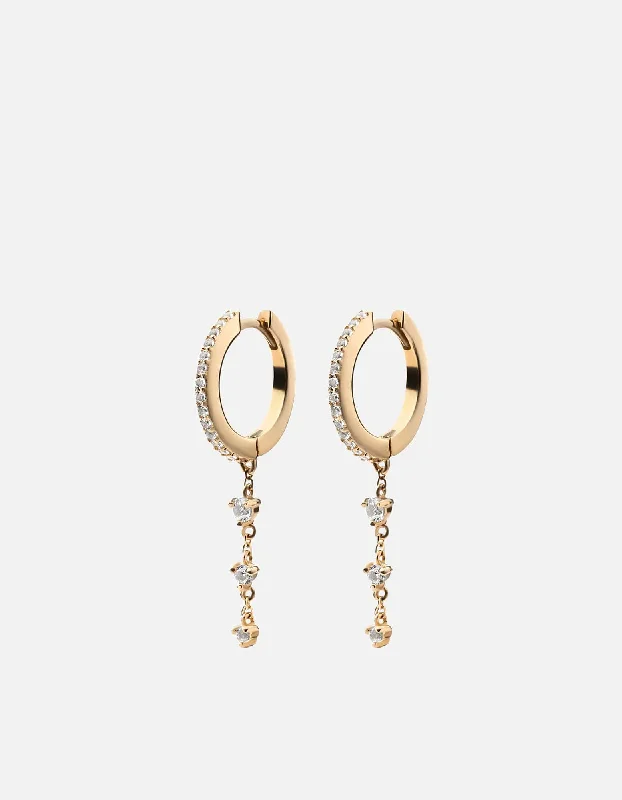 Rhea Earrings, Gold Vermeil/Sapphire