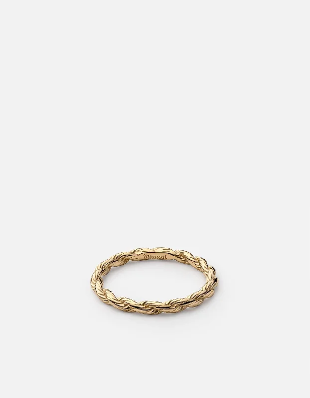 Rope Chain Ring, Gold Vermeil