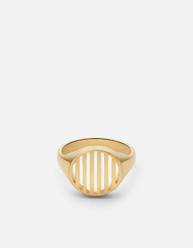 Row Ring, Gold Vermeil