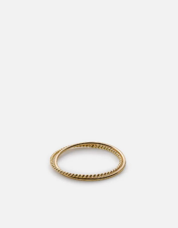 Saturn Ring, 14k Gold