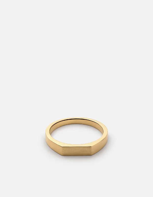 Slim Geo Ring, Gold Vermeil