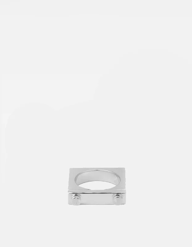 Squared Ring, Sterling Silver