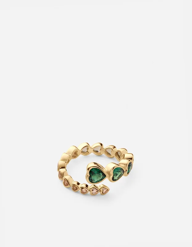 Tali Multi Heart Ring, Gold Vermeil