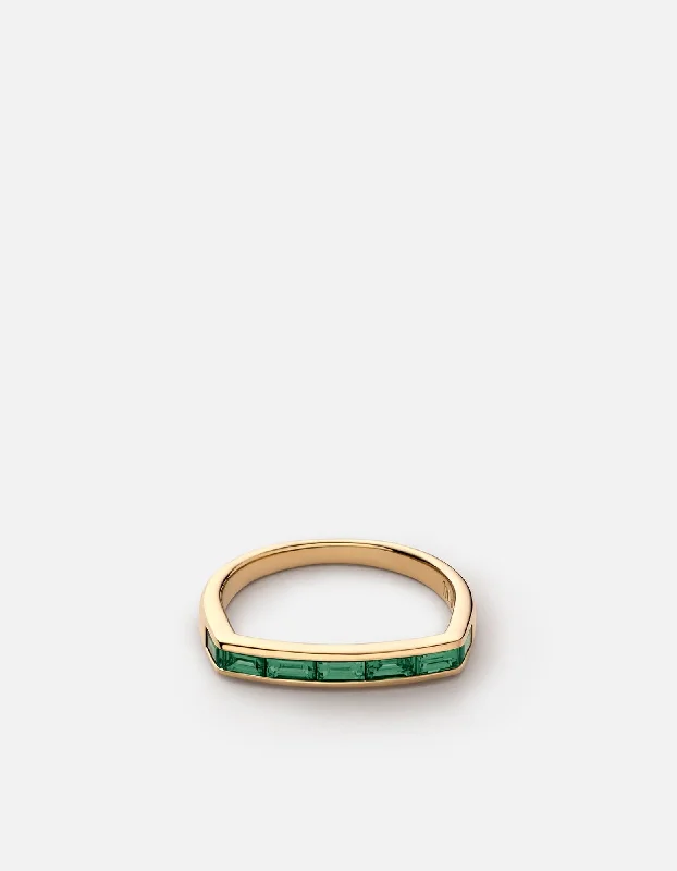 Totem Agate Ring, Gold Vermeil