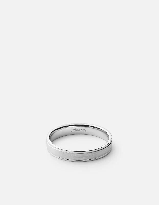 Track Ring, Sterling Silver