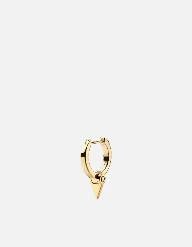 Trian Huggie Earring, Gold Vermeil