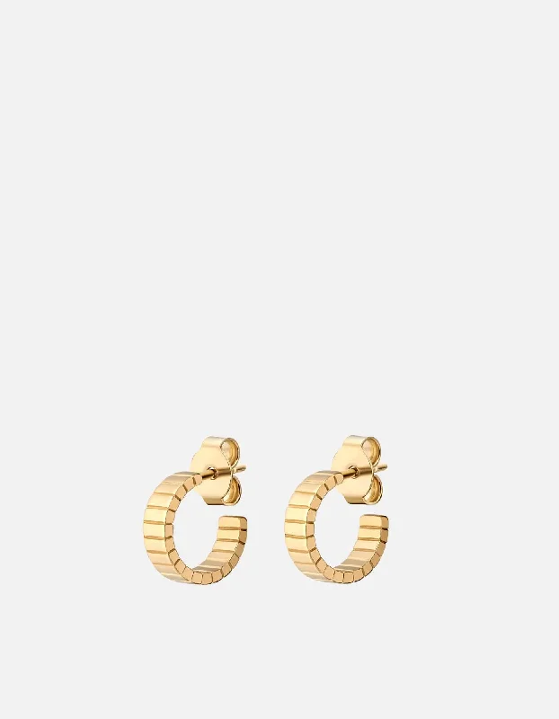 Vale Huggie Earrings, Gold Vermeil