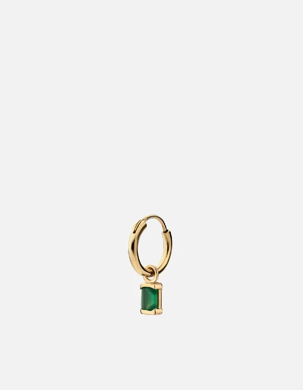 Valor Quartz Huggie Earring, Gold Vermeil