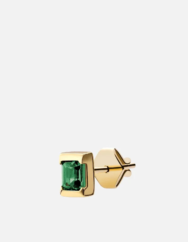 Valor Quartz Stud Earring, 14k Gold