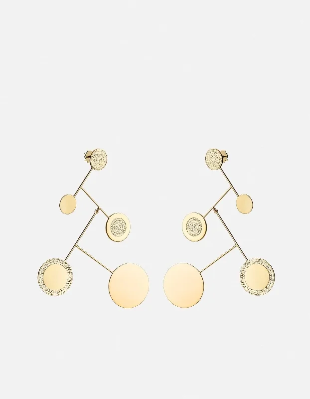 Xander Earrings, Gold Vermeil/Sapphire