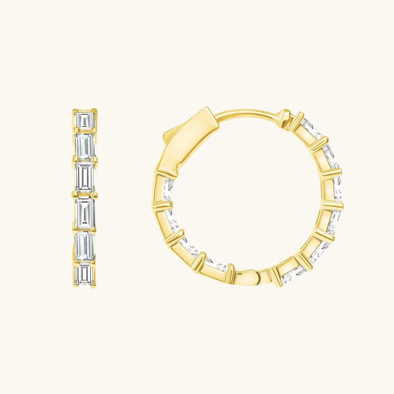 Diamond Baguette Earrings