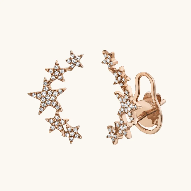 Star Climber Diamond Earrings