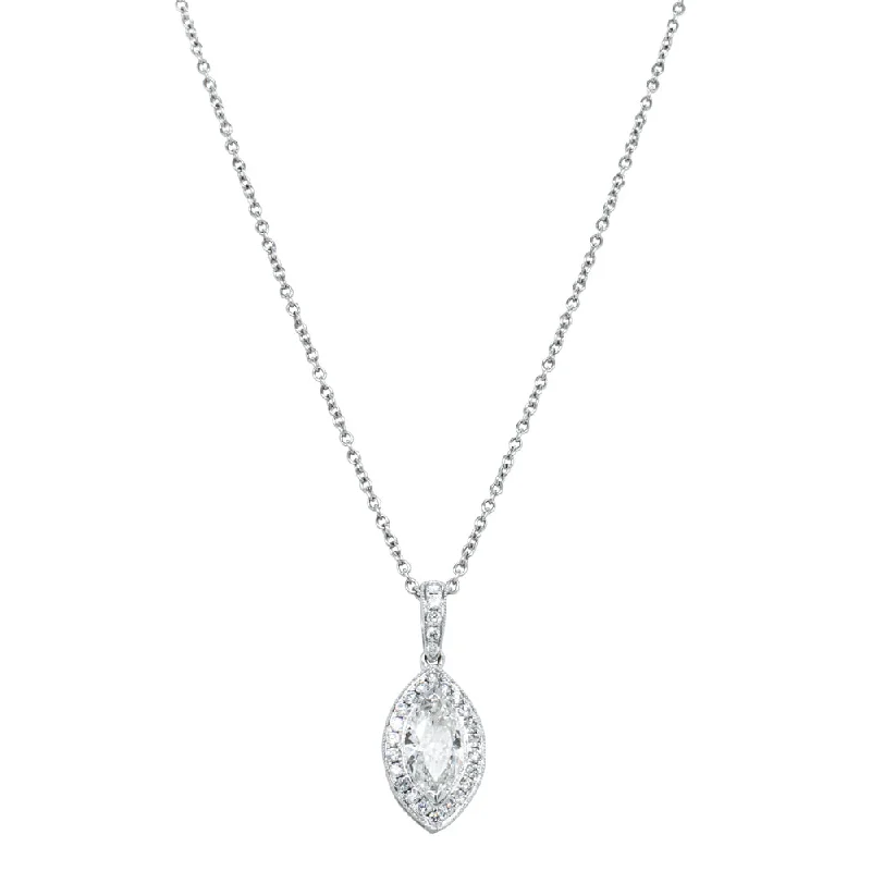 18ct White Gold .71ct Diamond Aurora Pendant