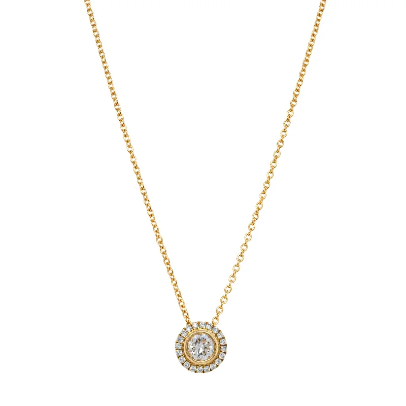 18ct Yellow Gold .40ct Diamond Isla Pendant