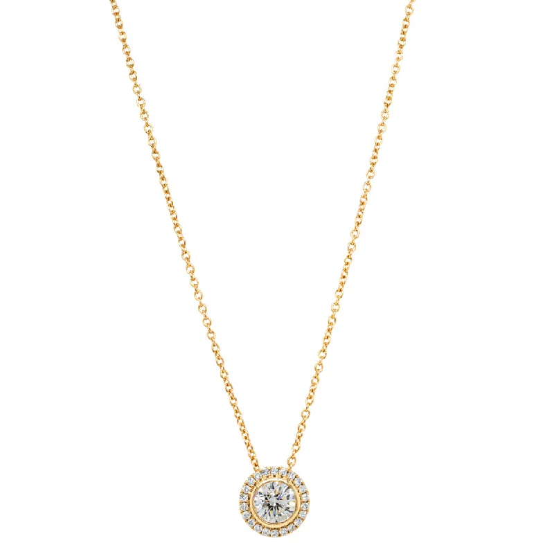 18ct Yellow Gold .67ct Reclaimed Diamond Isla Pendant