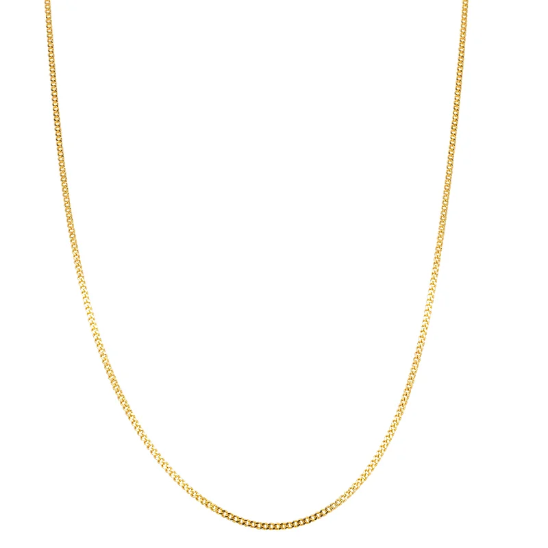 18ct Yellow Gold Diamond Cut Curb Chain