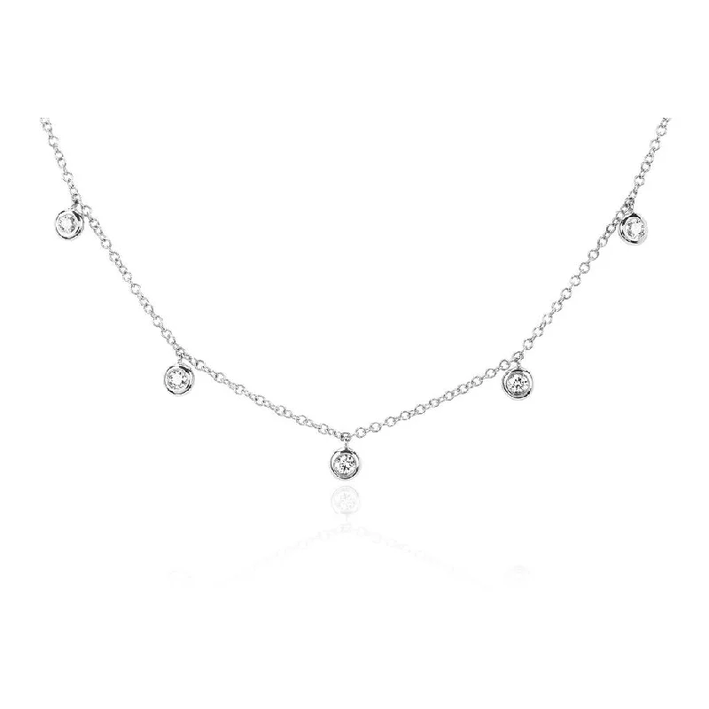 5 Diamond Bezel Choker