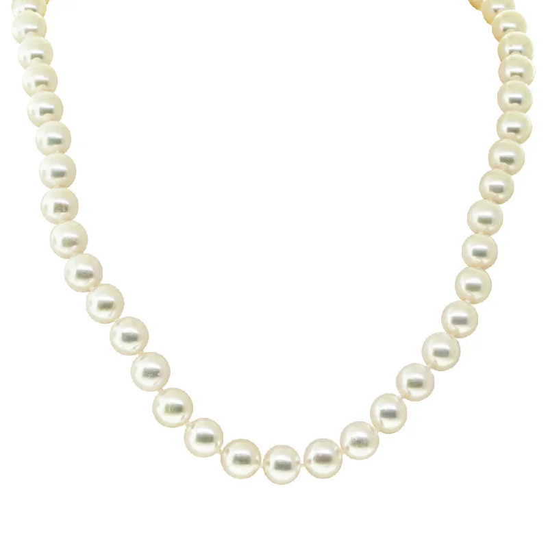 9ct White Gold Akoya Pearl Strand