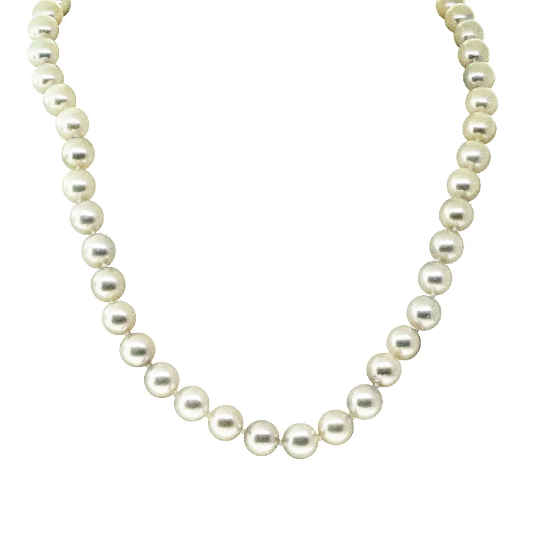 9ct White Gold Akoya Pearl Strand