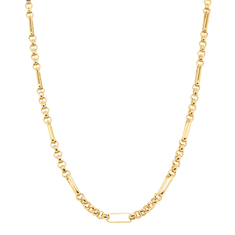 9ct Yellow Gold Figaro Belcher Chain