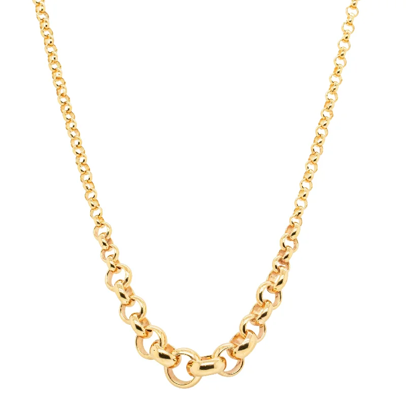 9ct Yellow Gold Graduated Belcher Chain