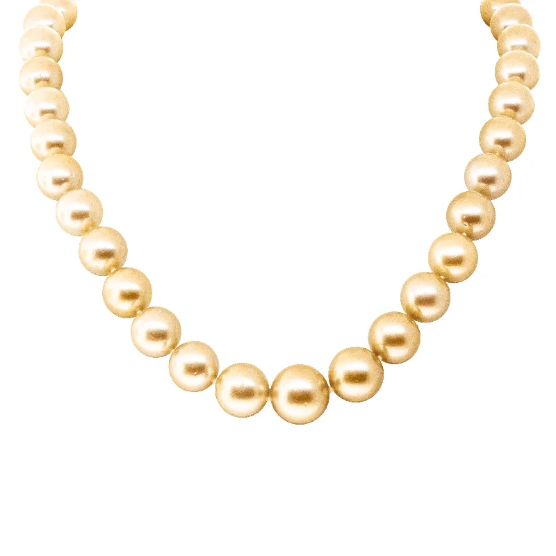 9ct Yellow Gold South Sea Pearl Strand