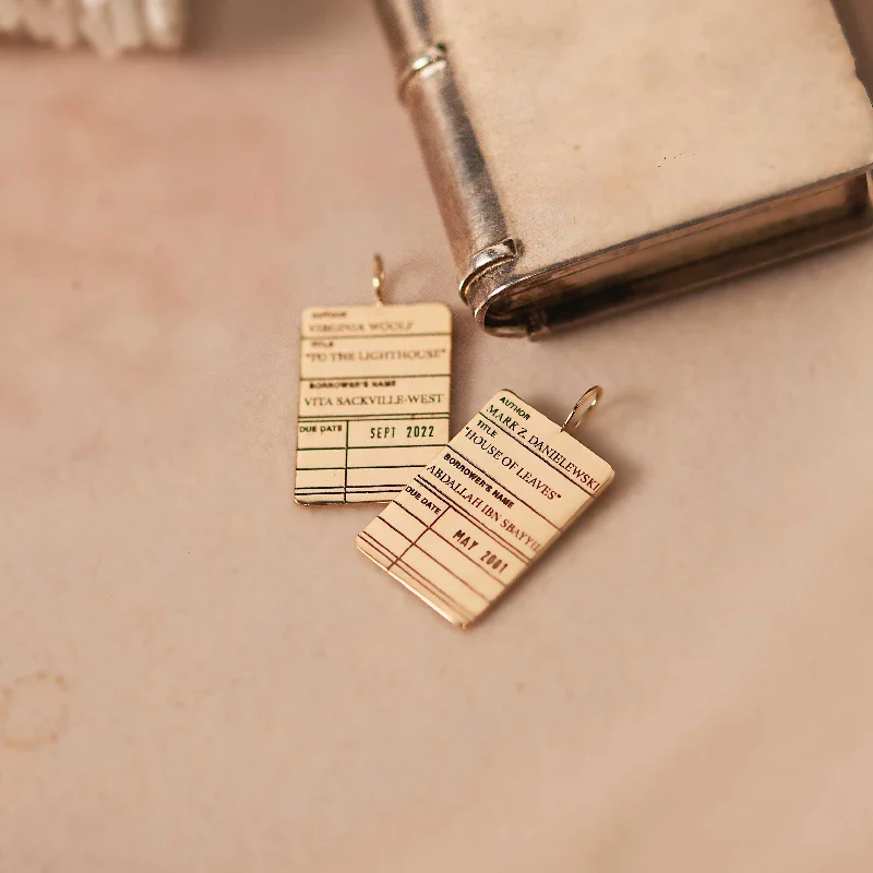 Customizable Library Card Necklace