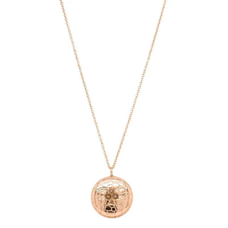 Deja Vu 14ct Rose Gold Club of Seed Pearls Pendant