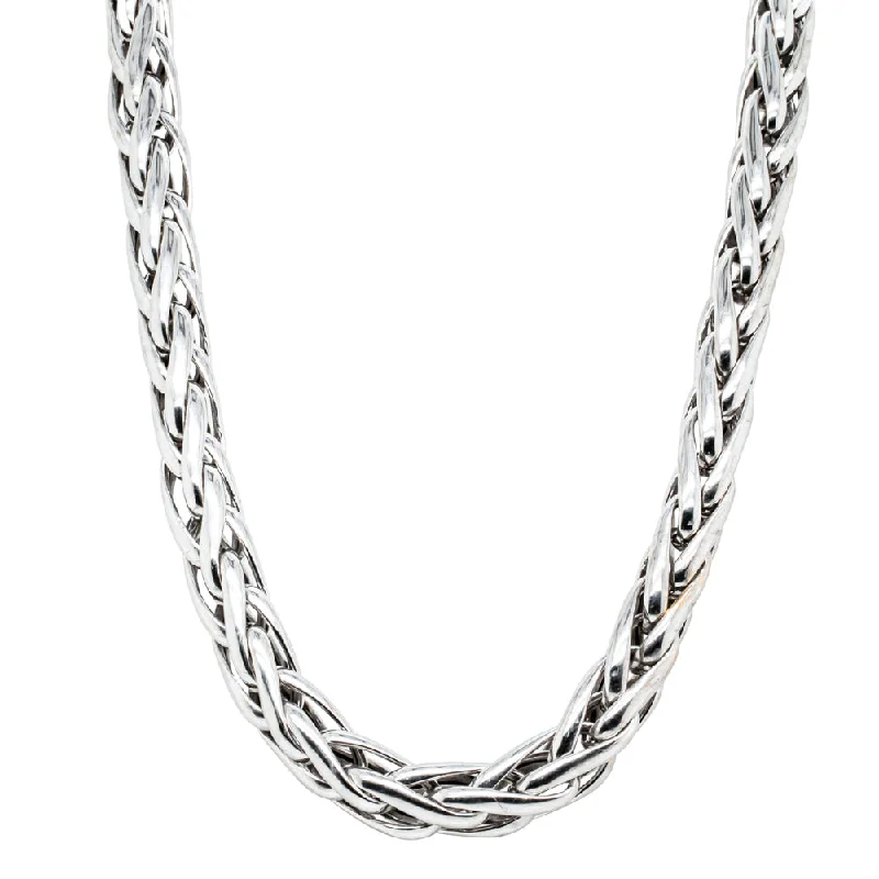 Deja Vu 18ct Rhodium Plated Yellow Gold Foxtail Chain