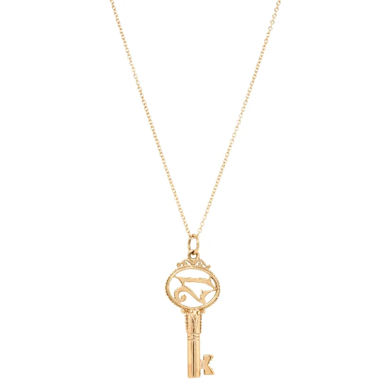 Deja Vu 9ct Yellow Gold 21st Key Necklace