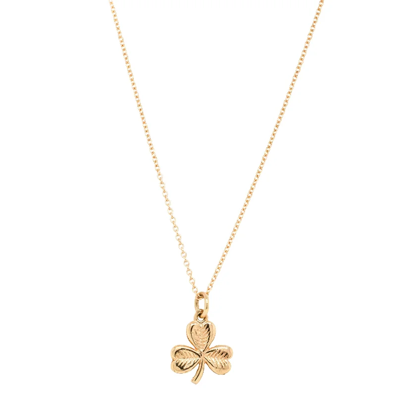 Deja Vu 9ct Yellow Gold Clover Necklace