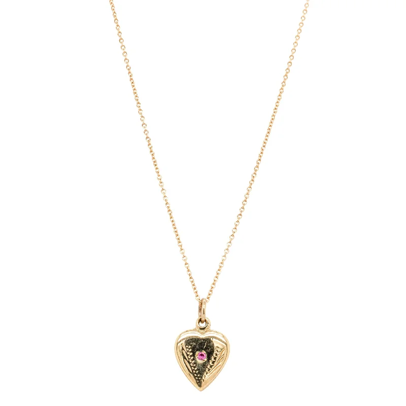 Deja Vu 9ct Yellow Gold Heart Necklace