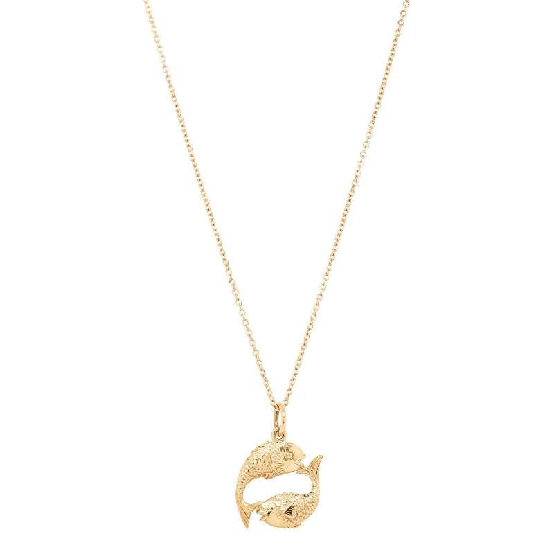 Deja Vu 9ct Yellow Gold Pisces Necklace