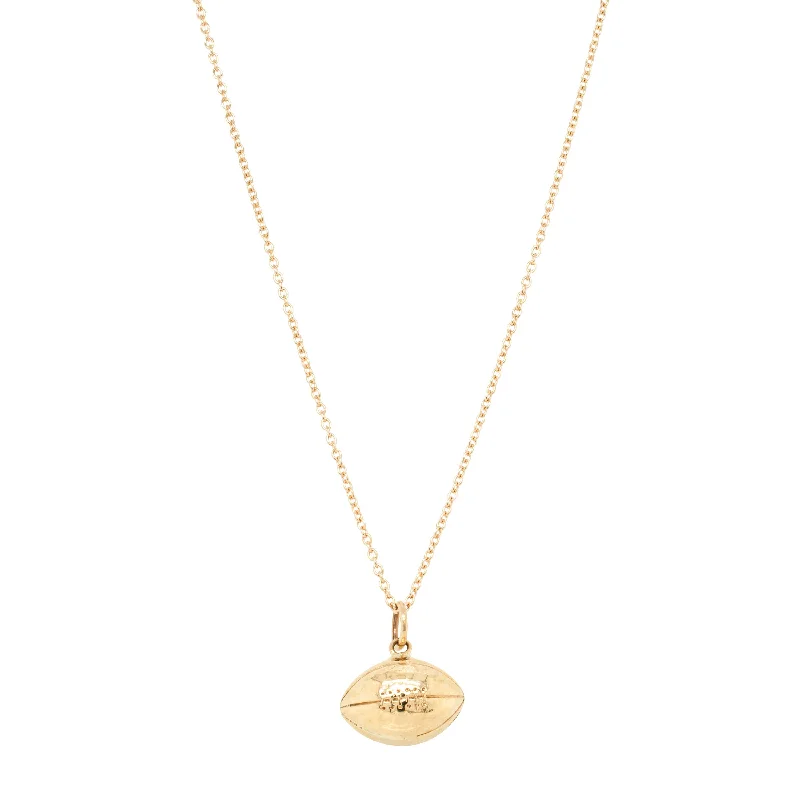 Deja Vu 9ct Yellow Gold Rugby Ball Necklace