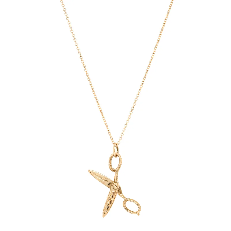 Deja Vu 9ct Yellow Gold Scissors Necklace