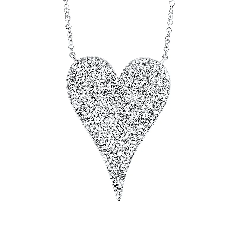 Jumbo Pave Heart Necklace