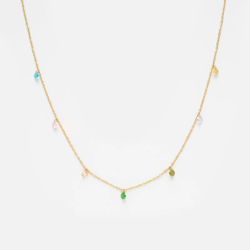 Lillian Rainbow Zircon Necklace