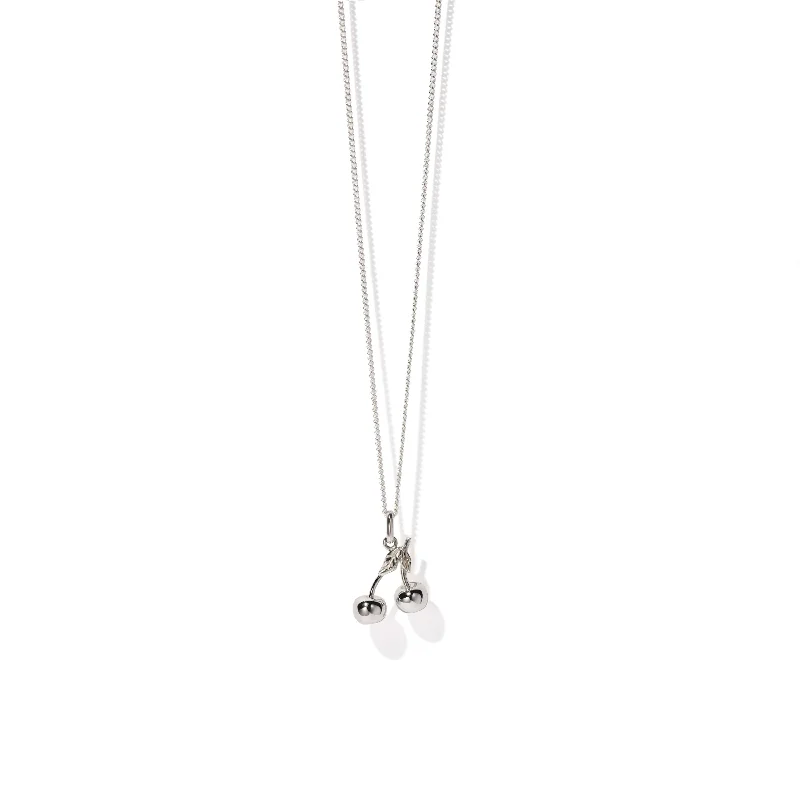 Meadowlark Cherry Charm Necklace - Sterling Silver