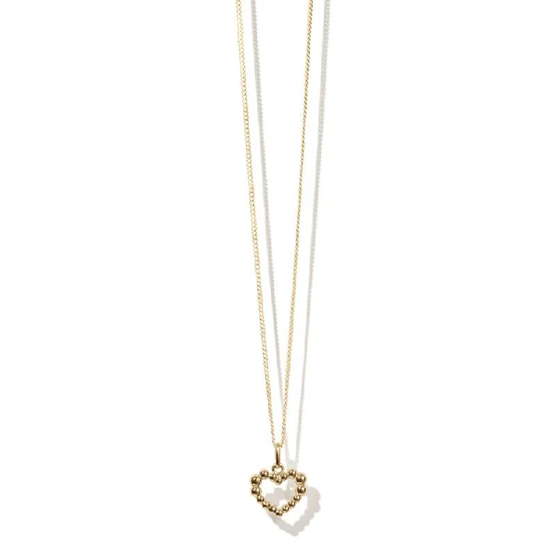 Meadowlark Fizzy Heart Charm Necklace - Gold Plated