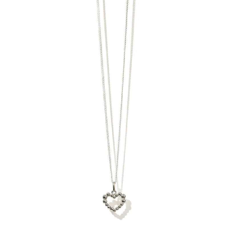 Meadowlark Fizzy Heart Charm Necklace - Sterling Silver