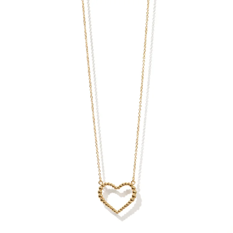 Meadowlark Fizzy Heart Necklace Medium - Gold Plated