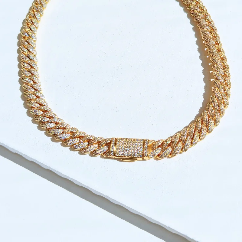 Men's Gold Diamond Cuban Chain Necklace