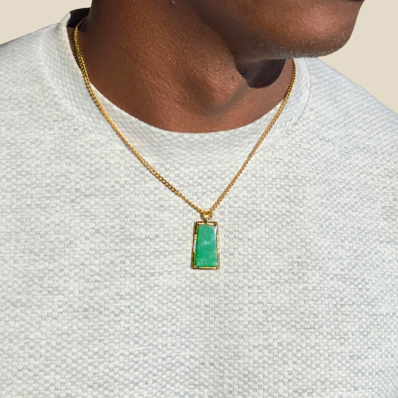 Men's Jade Statement Necklace