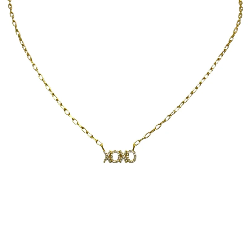 Pave XOXO Necklace