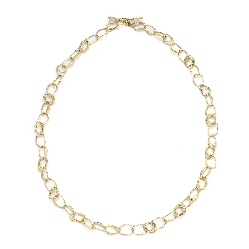 Pebble Drawing Necklace 18ct Gold