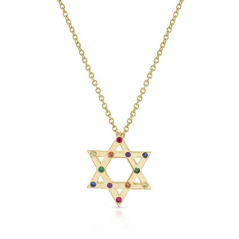 Scattered Rainbow Star of David