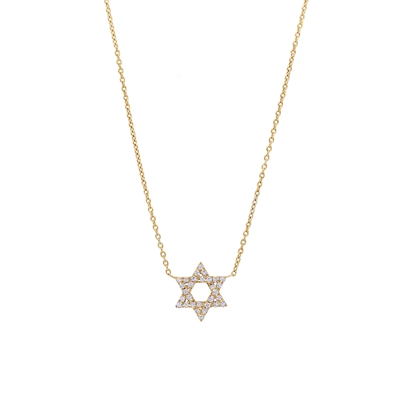 Star of David Pave Diamond Necklace