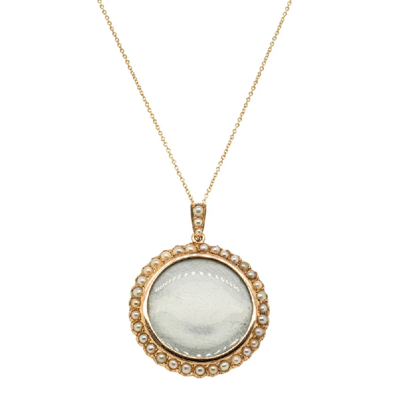 Vintage 10ct Yellow Gold Pearl Locket